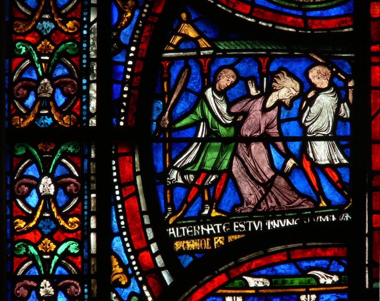 Scena da una finestra miracolosa di San Tommaso Becket: la storia di Matilde di Colonia da English School