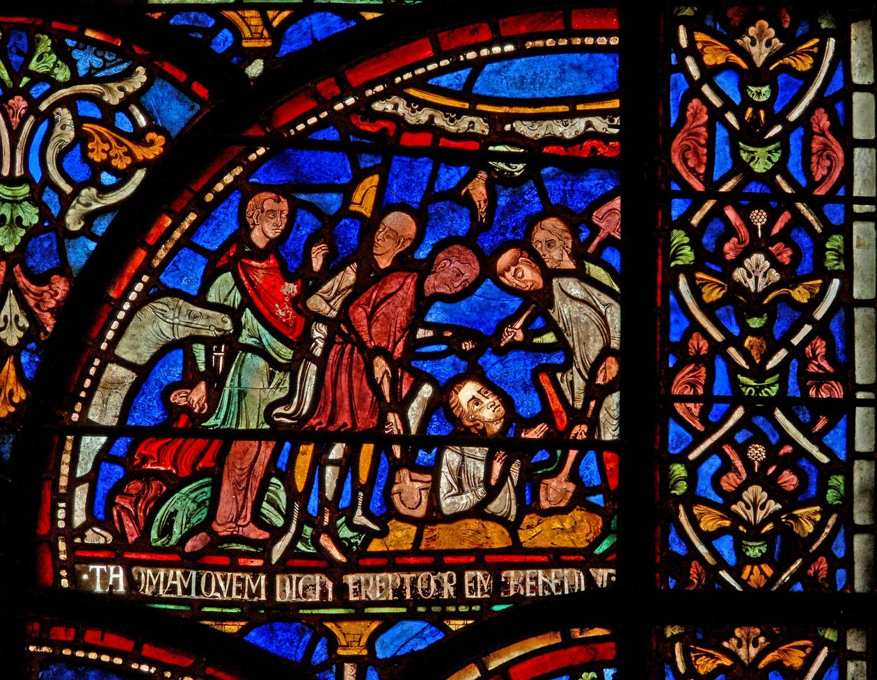 Scena da una finestra miracolosa di San Tommaso Becket: William di Gloucester sepolto e scoperto da English School