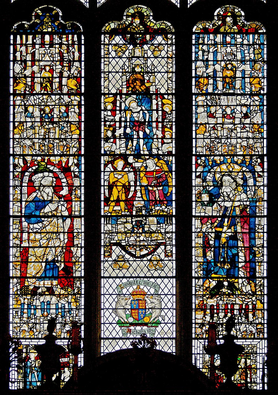 Finestra w12 raffigurante Corpus Christi, Isaia e Re Edwin da English School