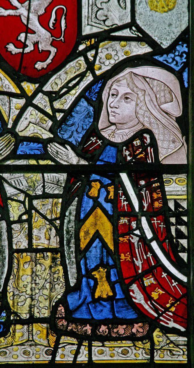 Finestra w1 raffigurante una donatrice - Elizabeth Tilney da English School