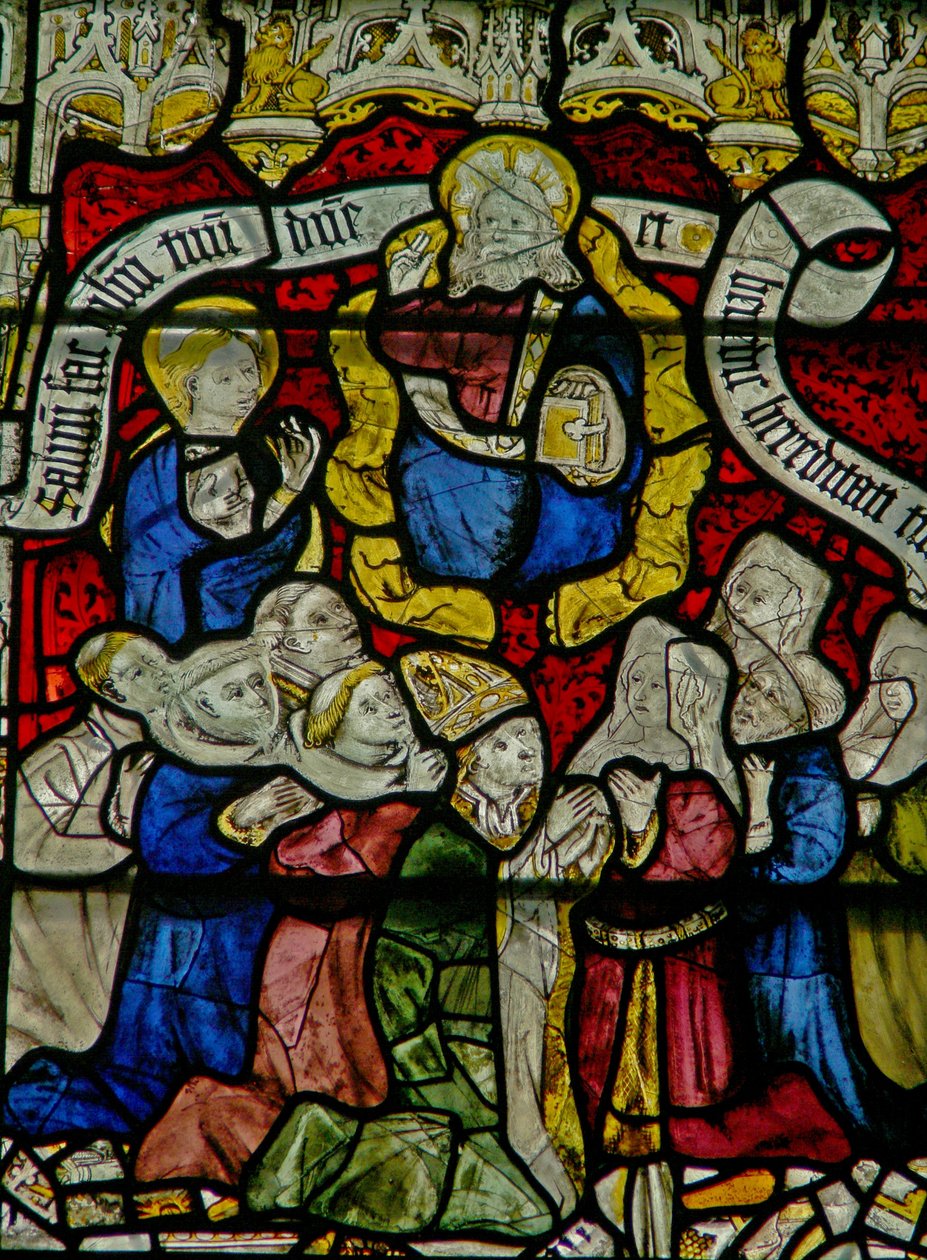 Finestra w25 raffigurante il Te Deum da English School