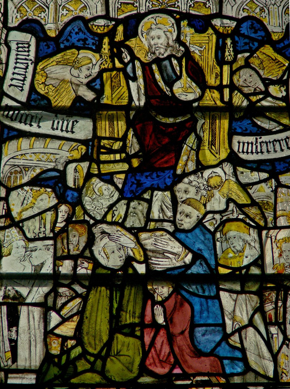 Finestra w25 raffigurante il Te Deum da English School