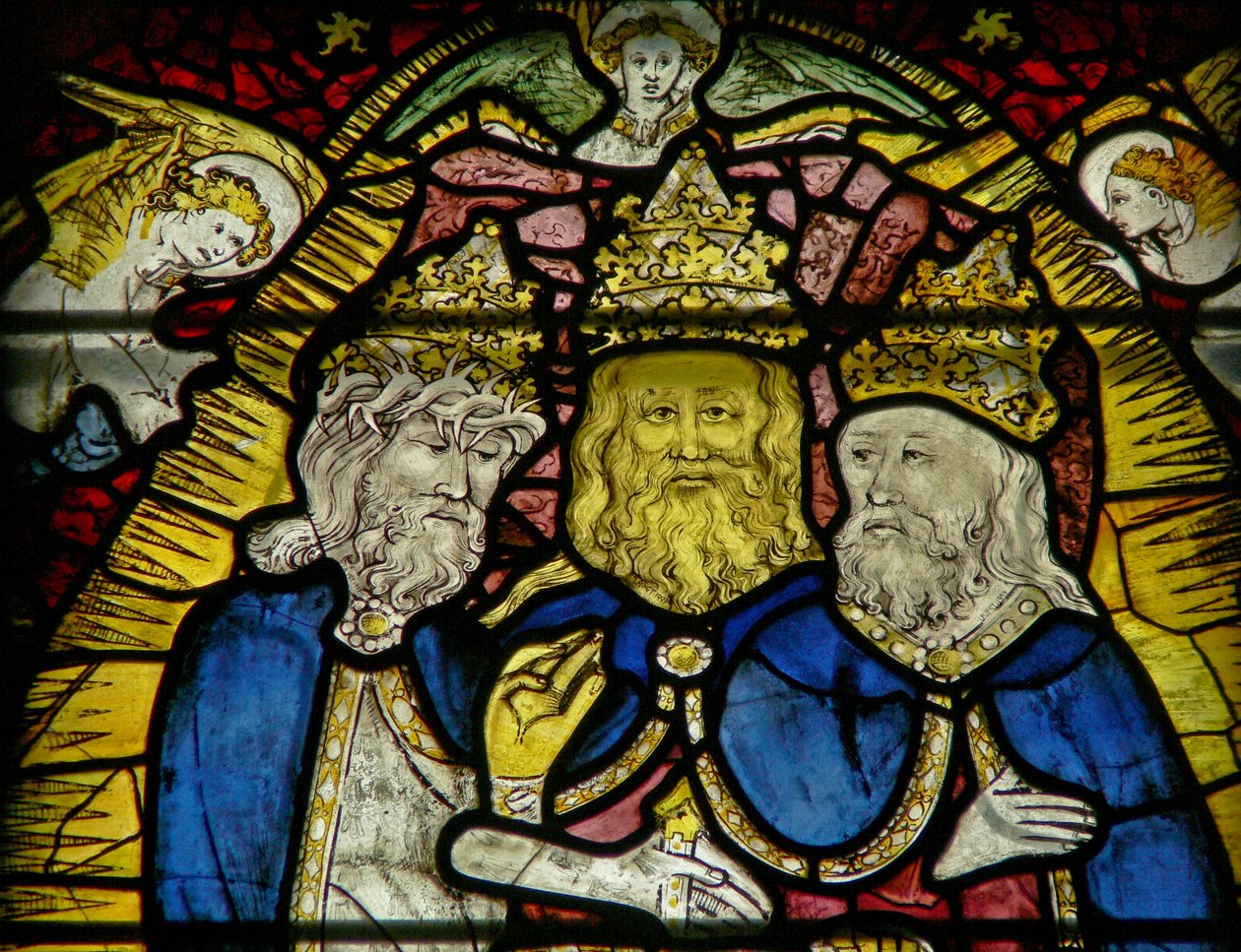 Finestra w25 raffigurante la Trinità da English School