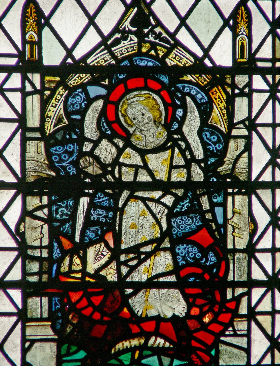 Finestra w36 raffigurante San Michele da English School