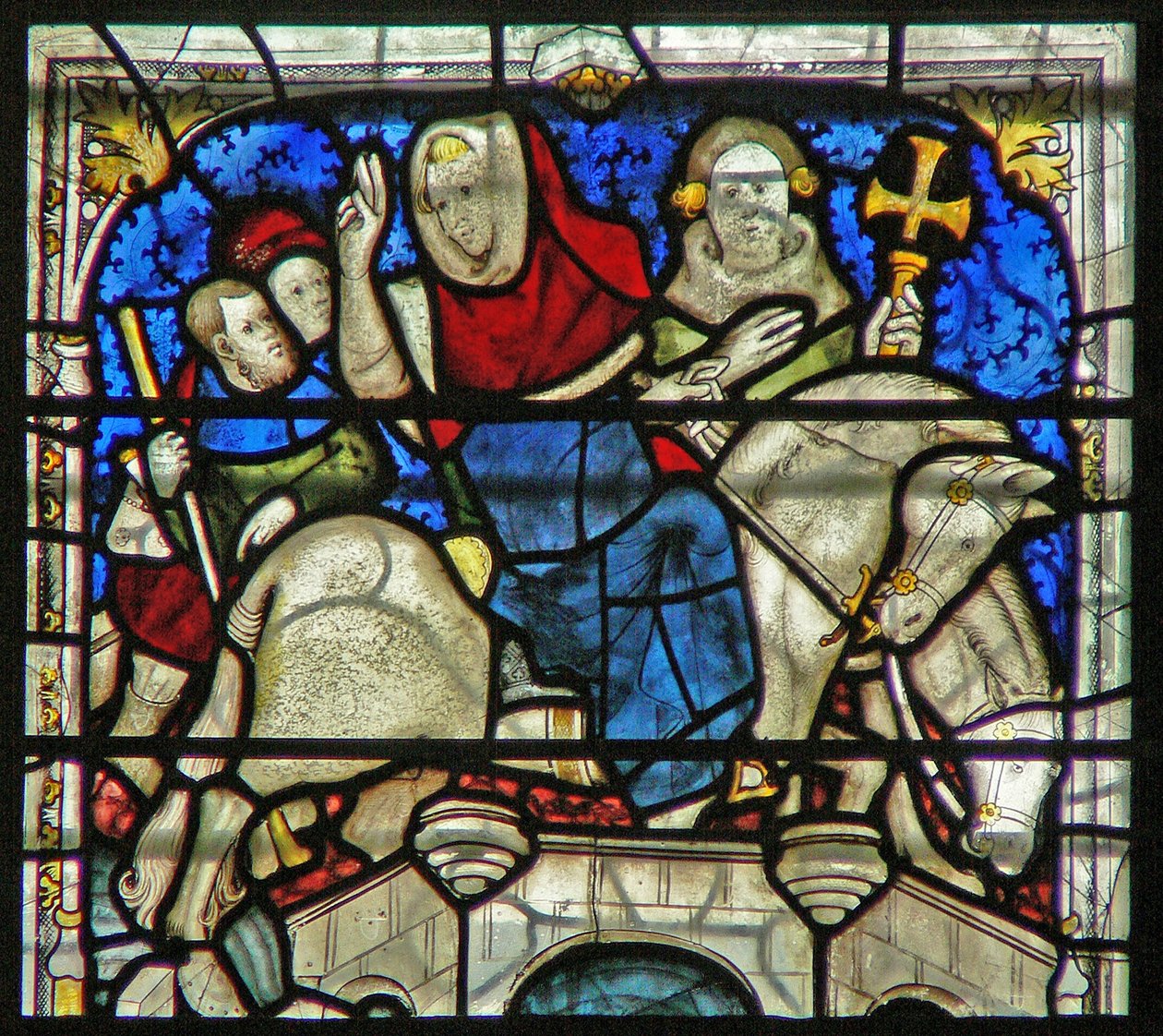 Vetrata w5 raffigurante una scena della vita di San Guglielmo da English School