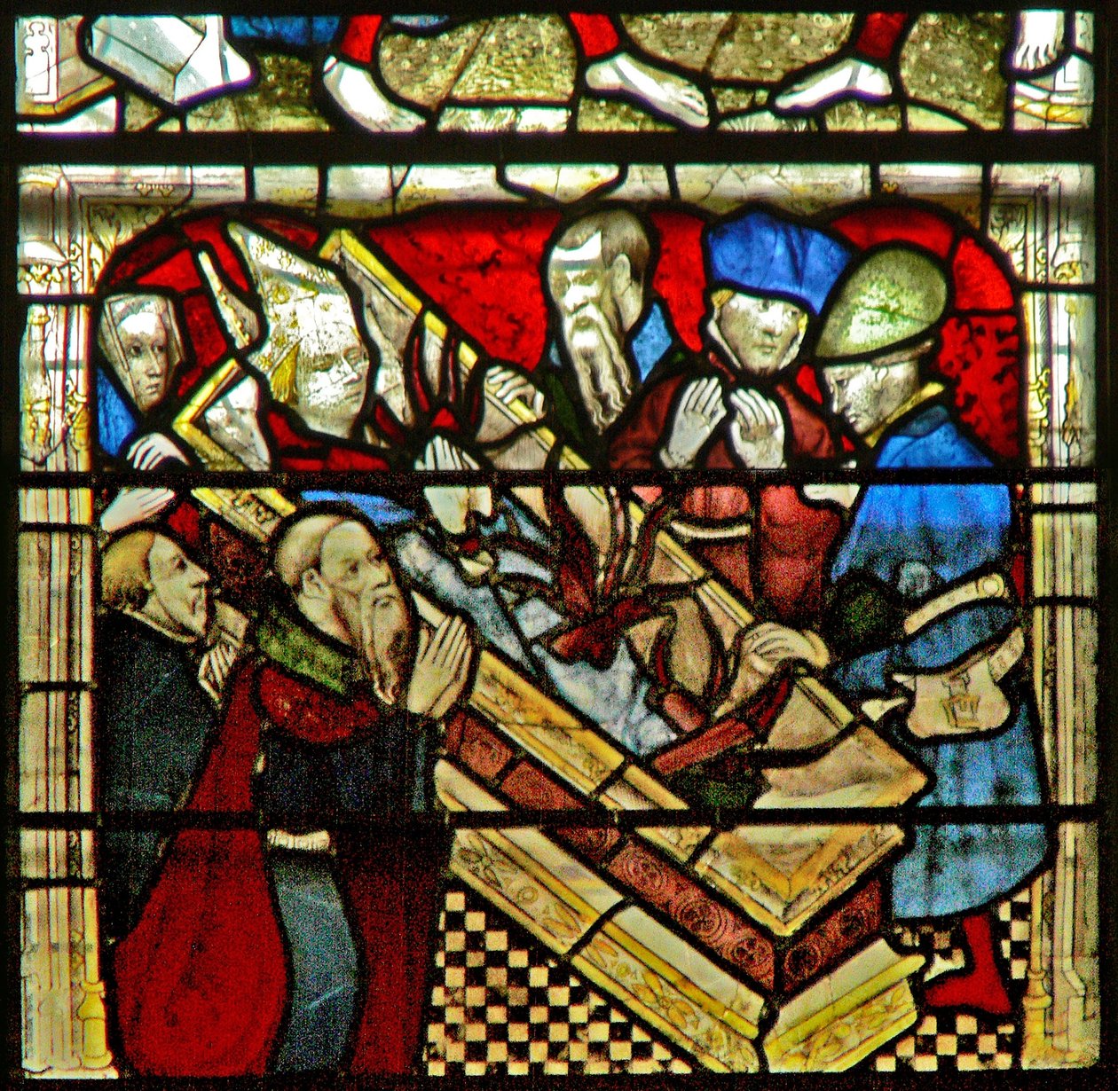 Vetrata w5 raffigurante una scena della vita di San Guglielmo da English School