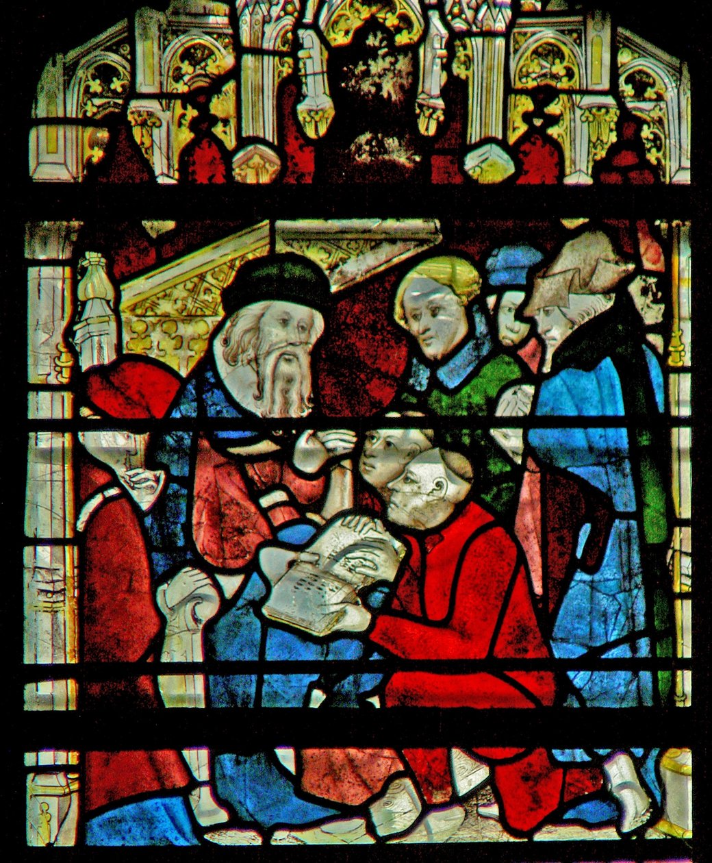 Vetrata w5 raffigurante una scena della vita di San Guglielmo da English School
