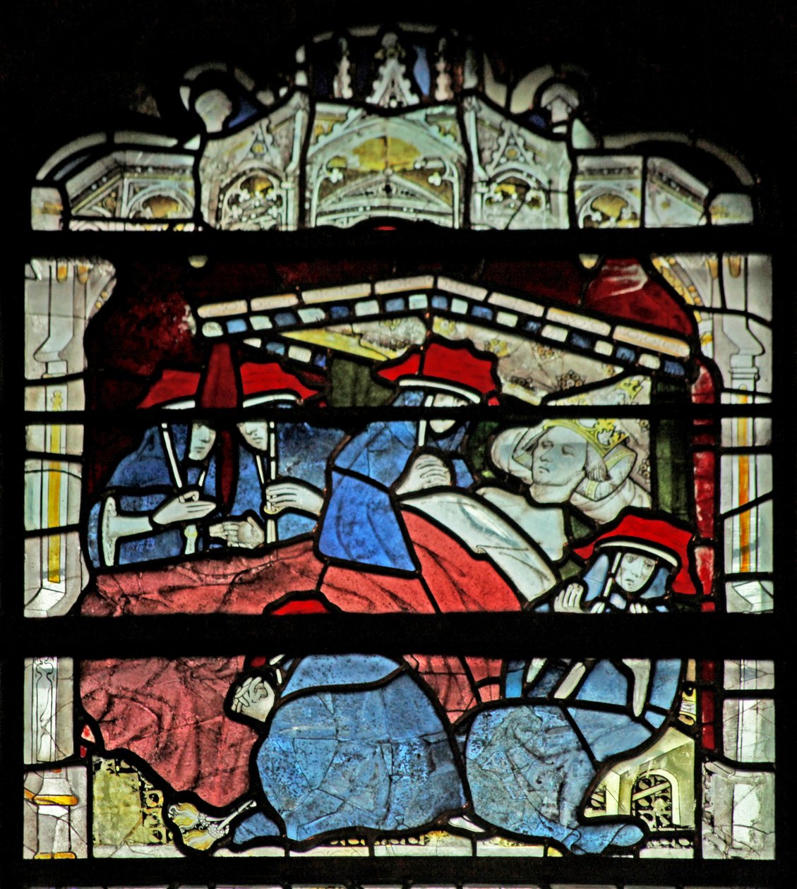 Vetrata w5 raffigurante una scena della vita di San Guglielmo da English School