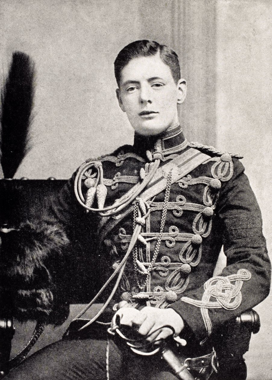 Winston Churchill come sottotenente nel 4° Queen