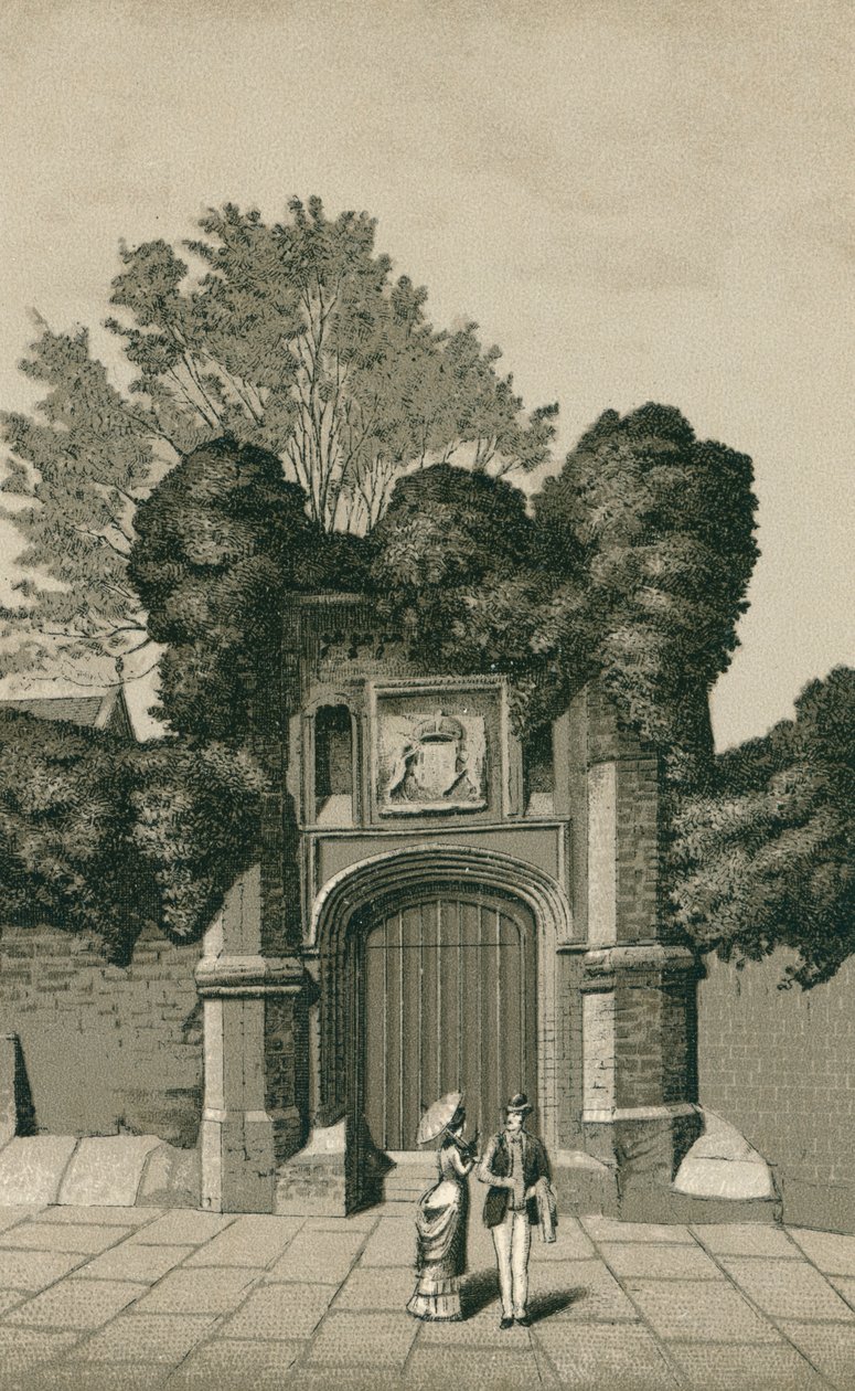 Porta di Wolsey, Ipswich (litografia) da English School