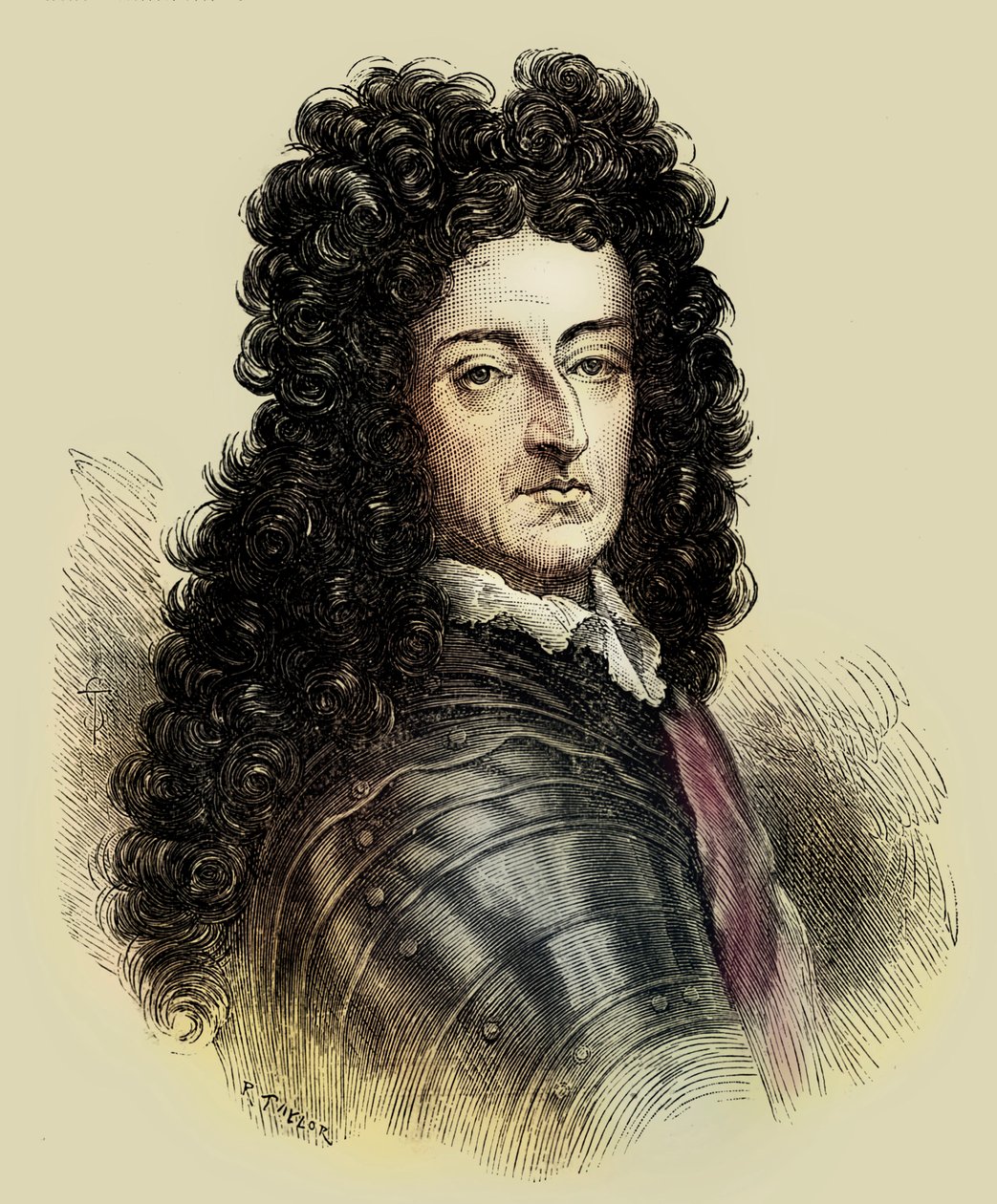 Ritratto di Re Guglielmo III (incisione) da English School