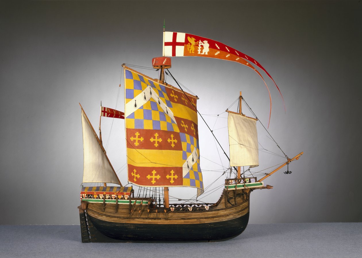 Modello di una grande nave inglese, o cog del c.1485 da English School English School