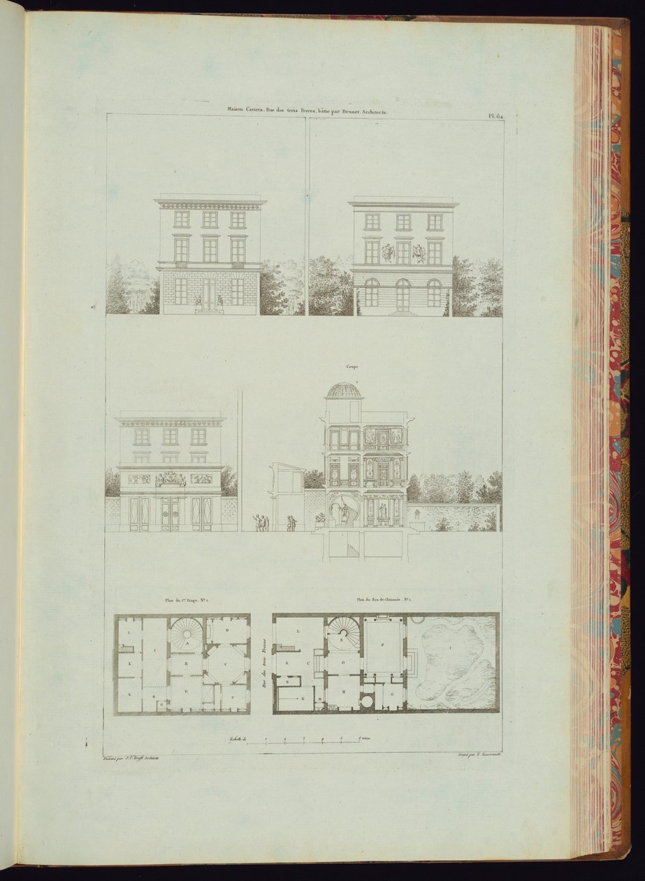 Stampa rilegata (Francia) da Engraved by Charles Nicolas Ransonnette