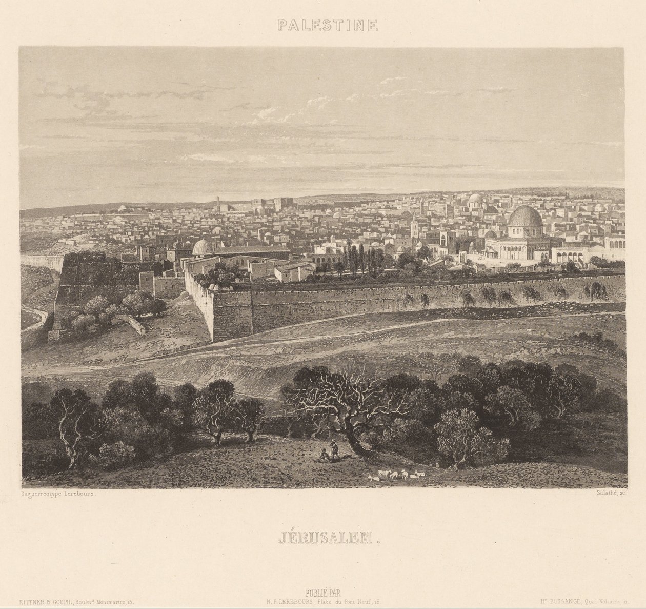 Gerusalemme da Engraving by Friedrich Salathé