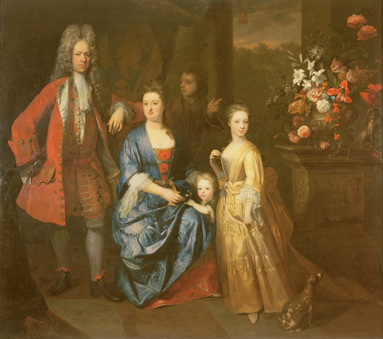 Colonnello Andrew Bissett e la sua famiglia, 1708 da Enoch Seeman