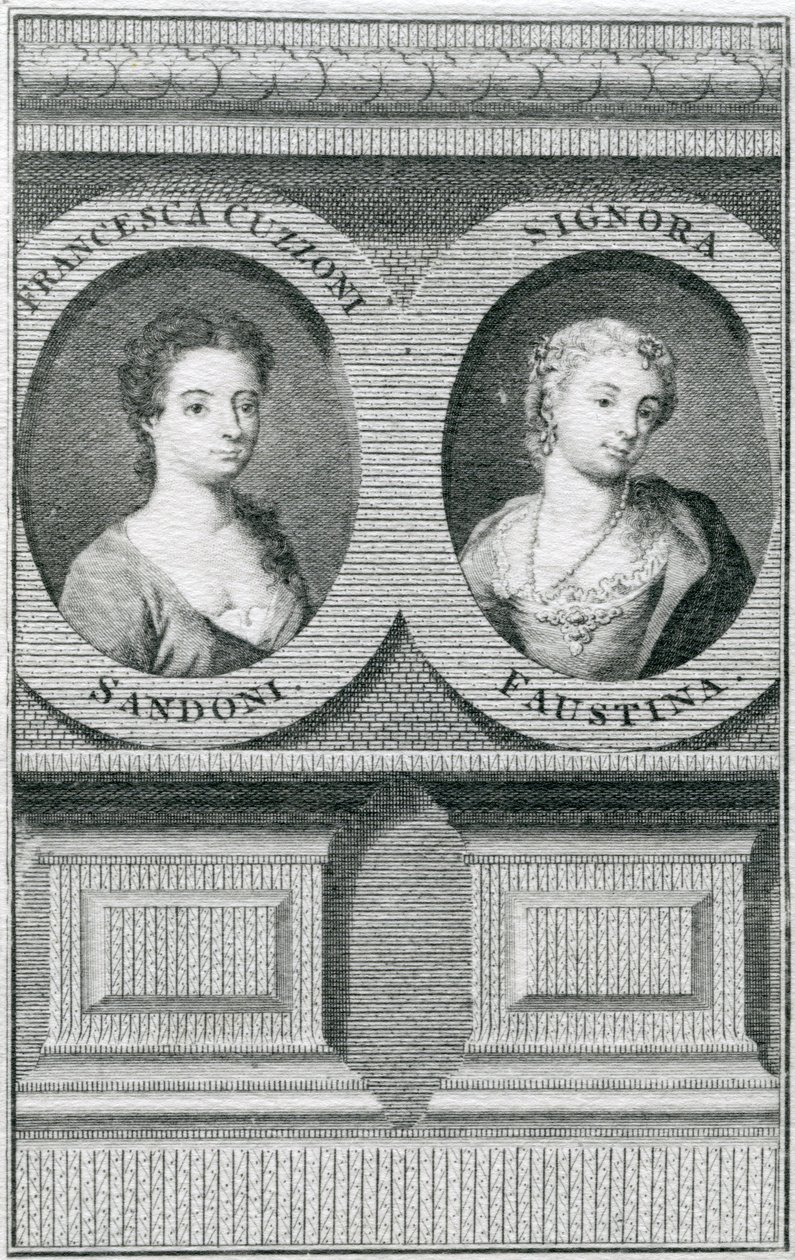 Doppio ritratto di Francesca Cuzzoni (1696-1778) e Faustina Bordoni (1697-1781) da Enoch Seeman