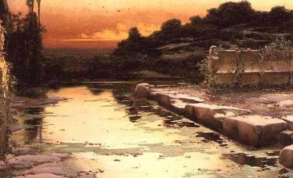 Rovine allagate al tramonto da Enrique Serra