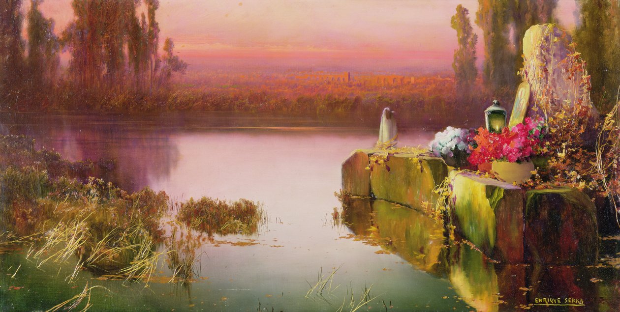 Rovine allagate al tramonto, c.1898 da Enrique Serra