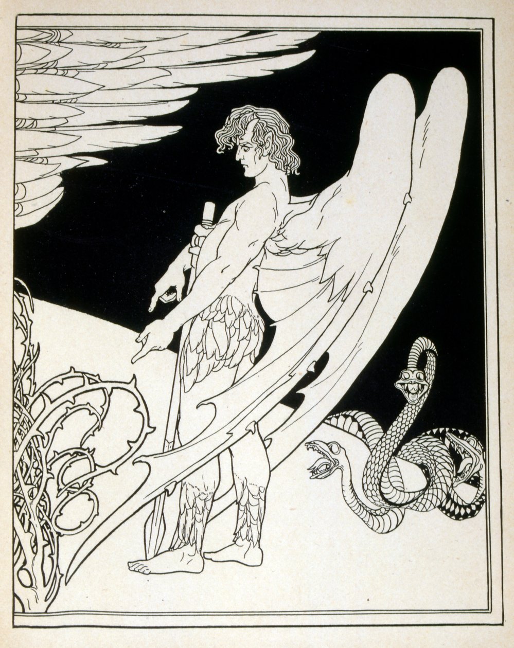 Un angelo gigante dal libro Giuda illustrato da Ephraim Moses Lilien (1874-1925). Lilien è considerato il padre dell