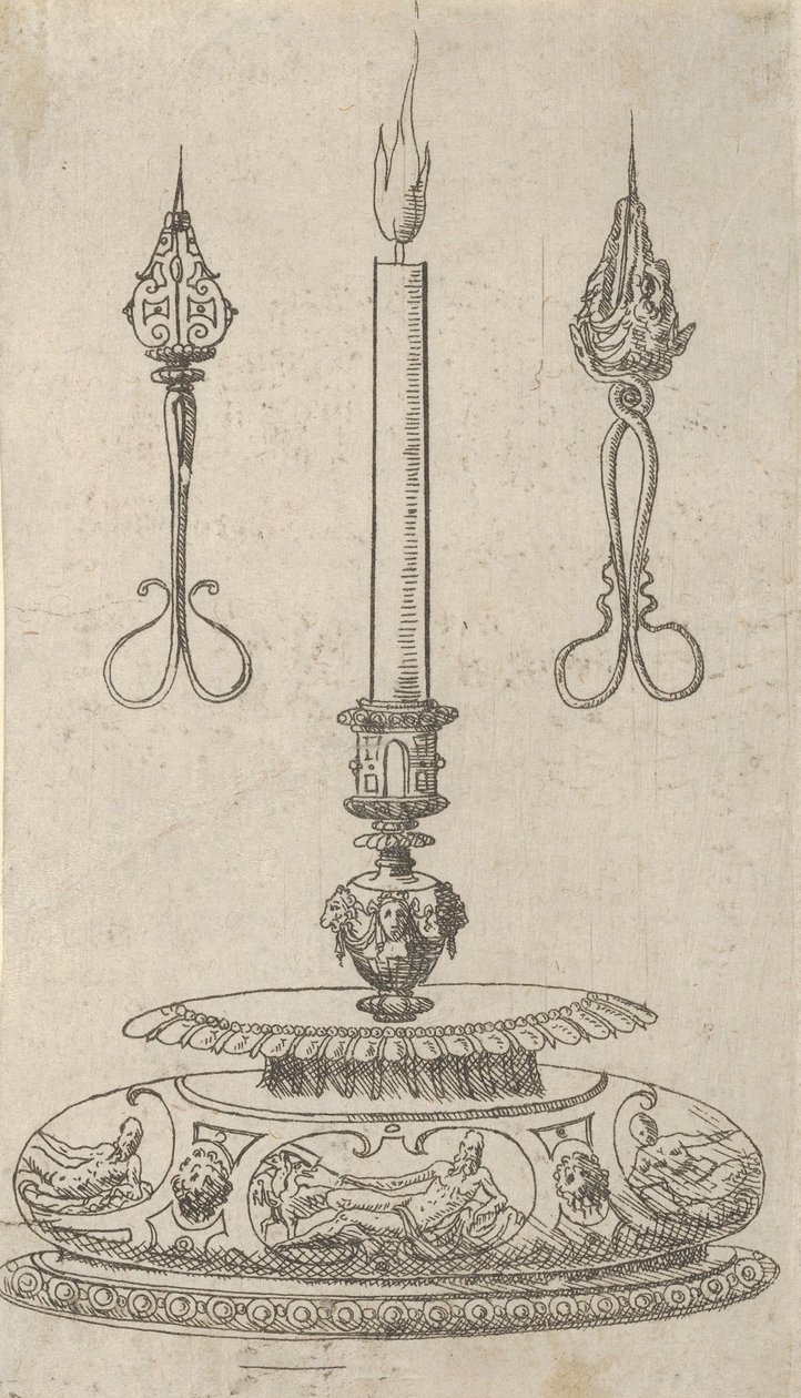Progetto per un Candelabro con Tronchesi per Stoppini da Erasmus Hornick