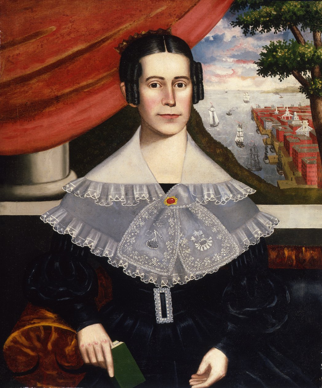 Louisa Galland Cook Moore, 1838 da Erastus Salisbury Field