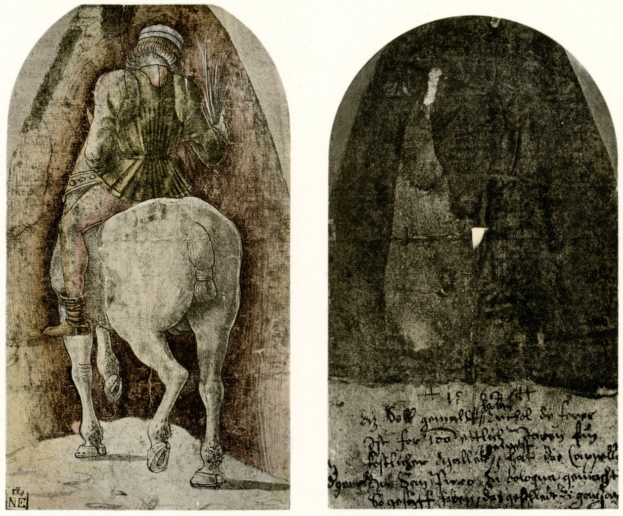 Figura equestre per la cappella Garganelli a Bologna da Ercole de Roberti