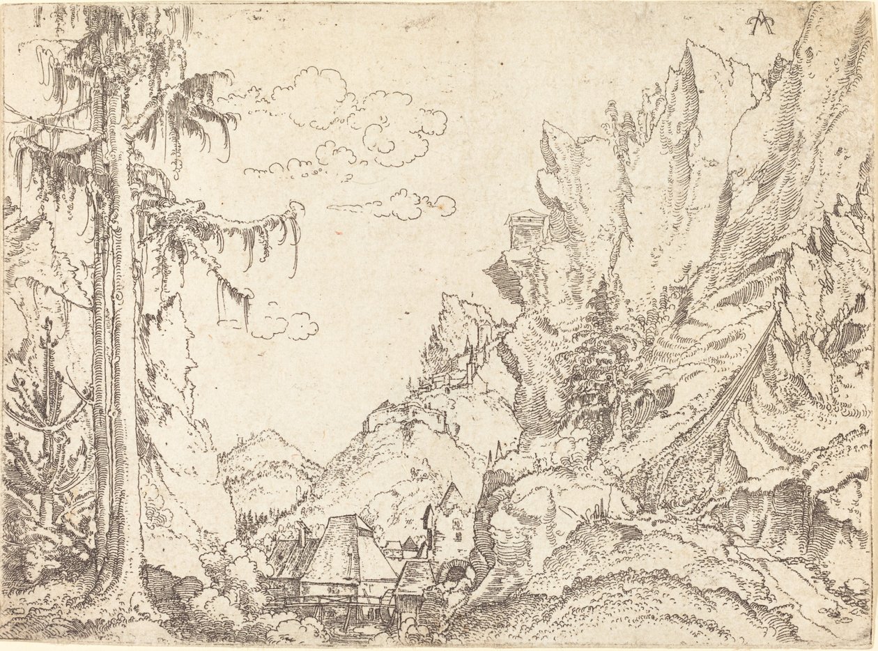 Paesaggio montano da Erhard Altdorfer