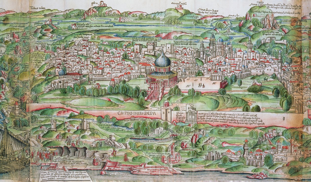 Mappa della Città di Gerusalemme, da 