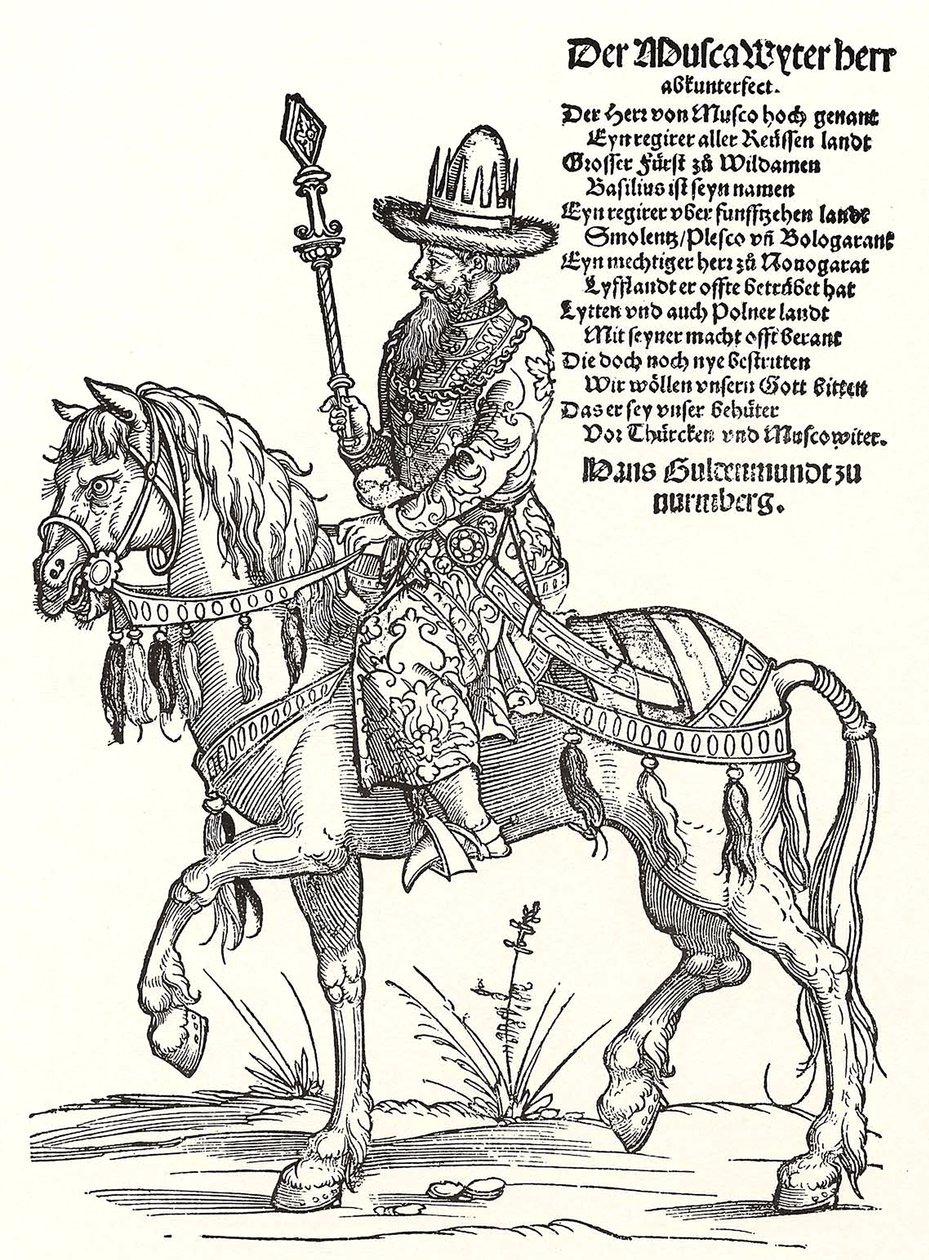 Ritratto del Gran Principe Vasilij III Ivanovič di Mosca 1479-1533 da Erhard Schon