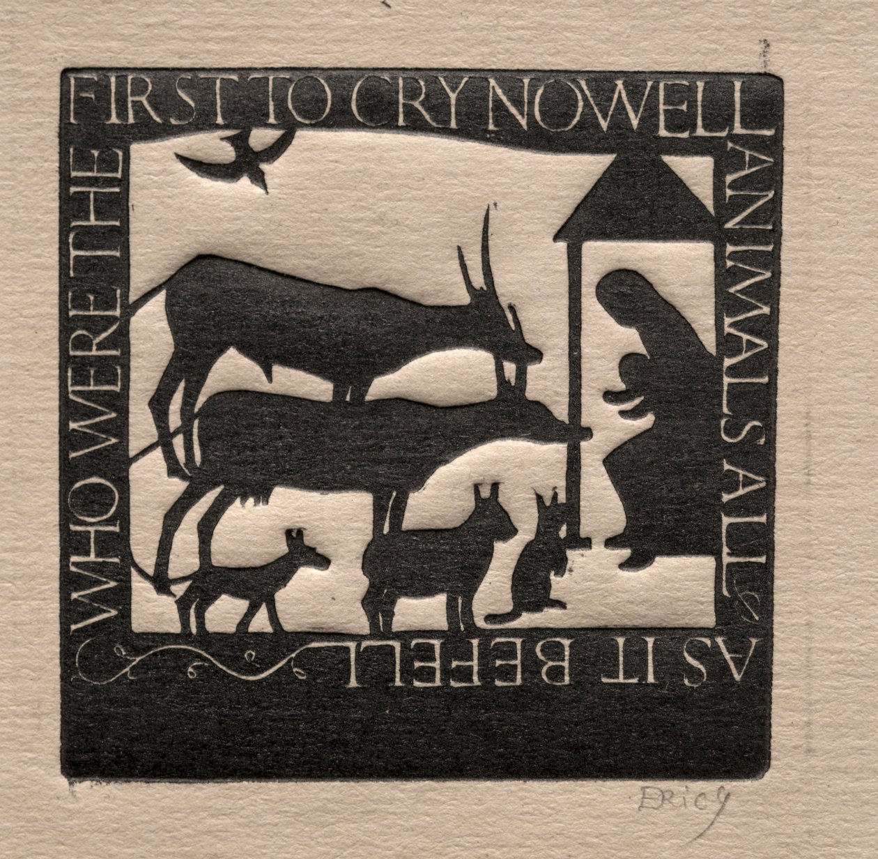 Animali tutti: Chi furono i primi a gridare Nowell? da Eric Gill