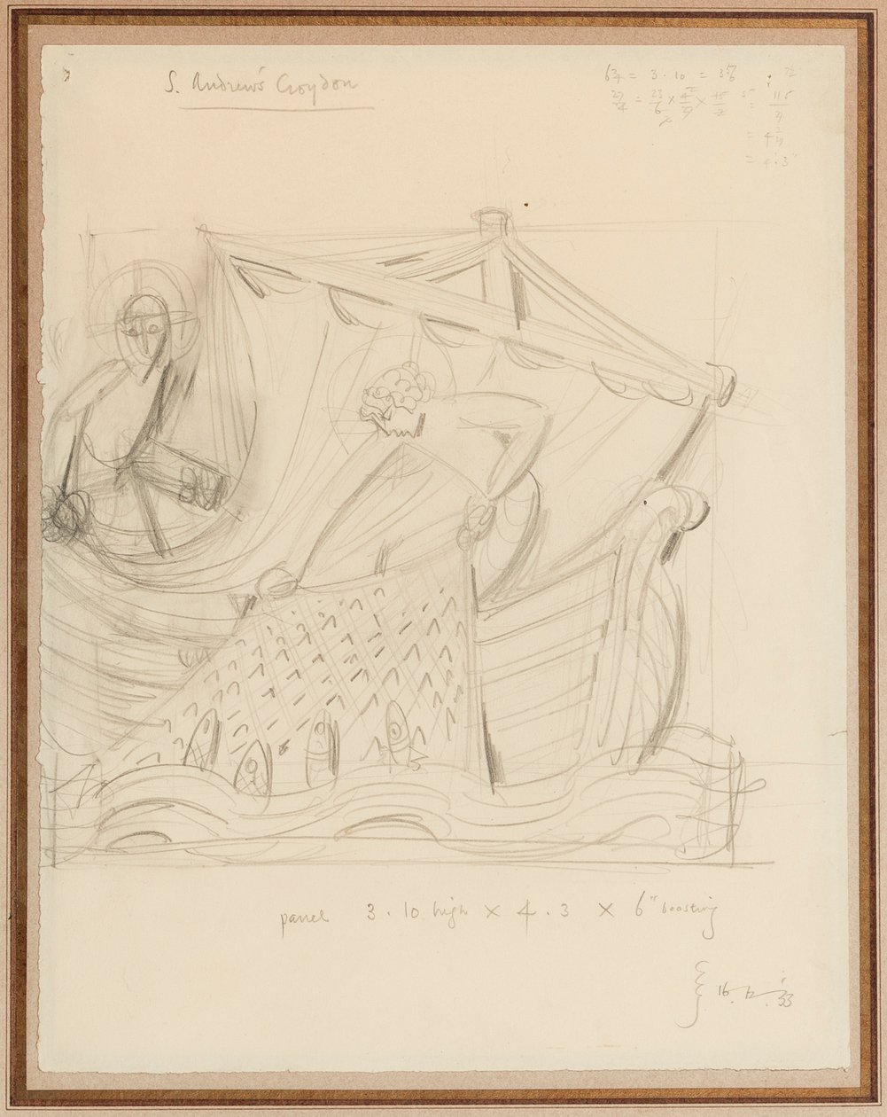 Cristo e la pesca miracolosa, dicembre 1933 da Eric Gill