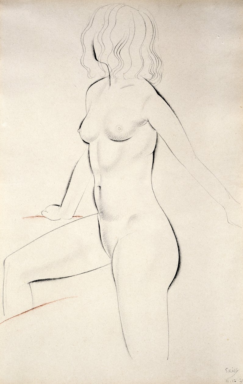 Nudo femminile in piedi da Eric Gill