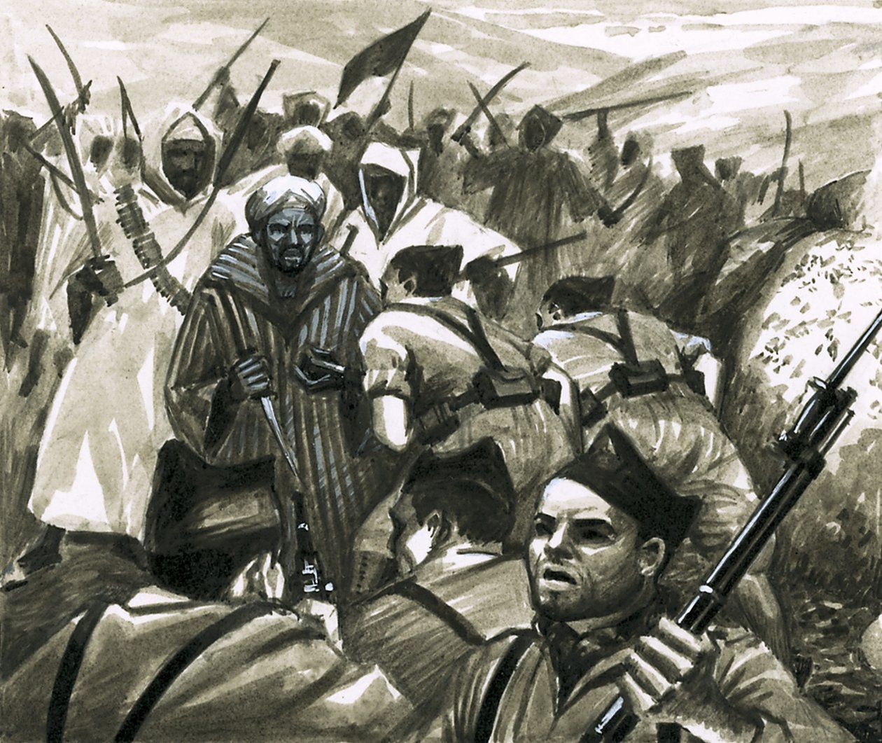 Il generale Franco combatte i ribelli del Riff in Marocco da Eric Parker