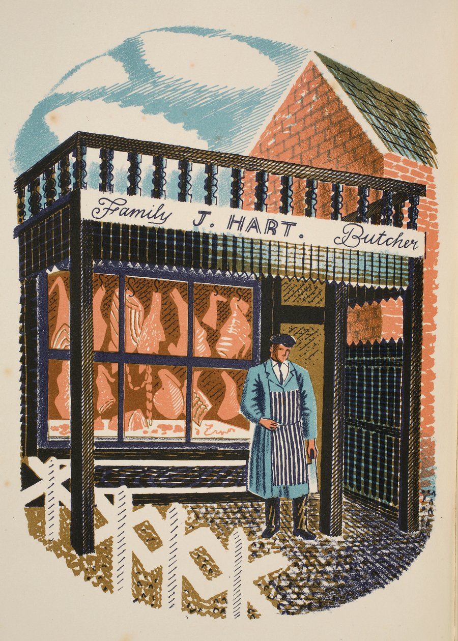 Macellaio di famiglia, illustrazione da 