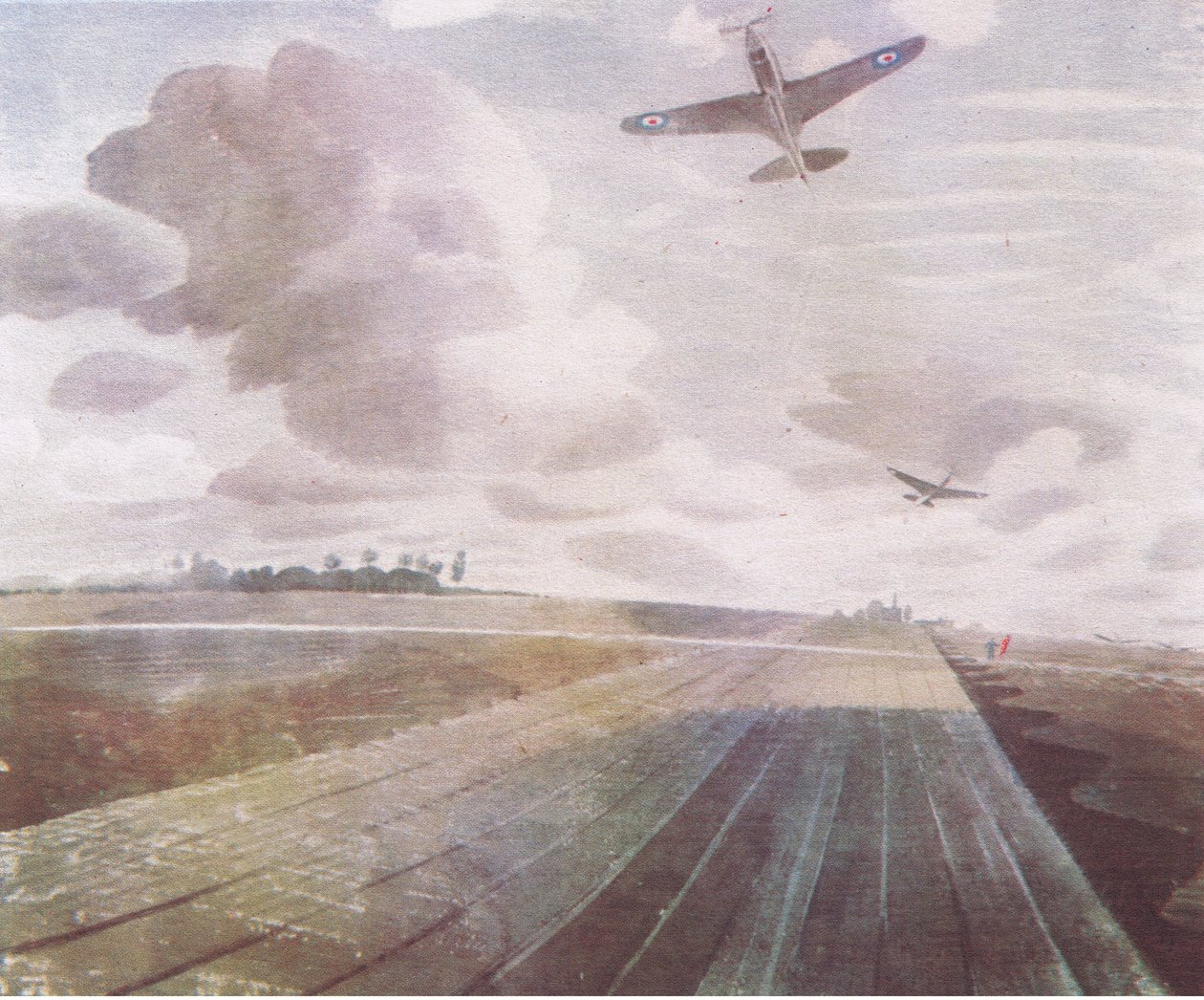 Prospettiva della pista, 1941, da British Adventure pubblicato da Collins, 1947 da Eric Ravilious