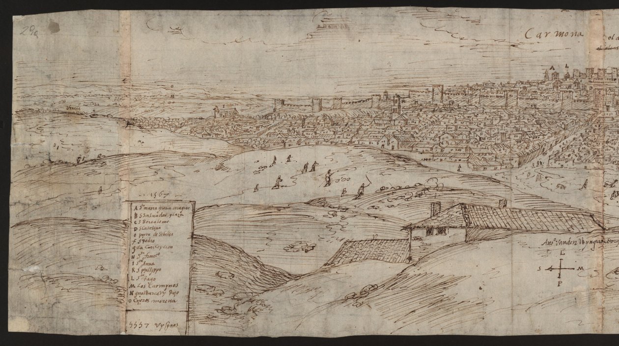 Pagina intera: veduta della città: Carmona, metà sinistra da Erich Lessing