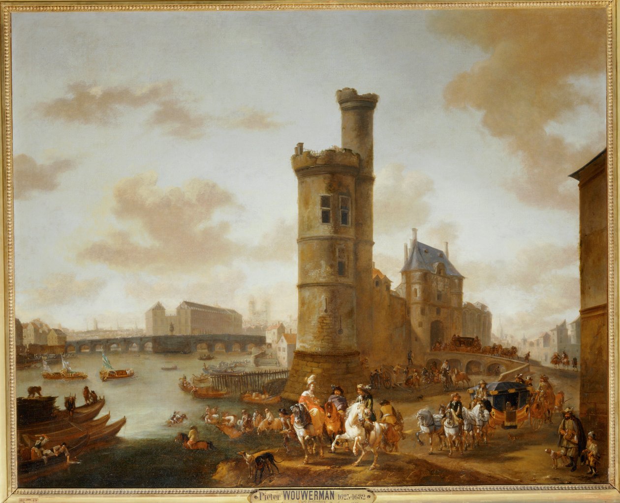 La Torre e la Porta di Nesle a Parigi ... da Erich Lessing