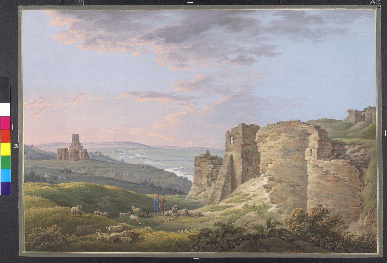 Vista del castello di Suczawa in Bucovina, distretto di Czernowitz da Erich Lessing