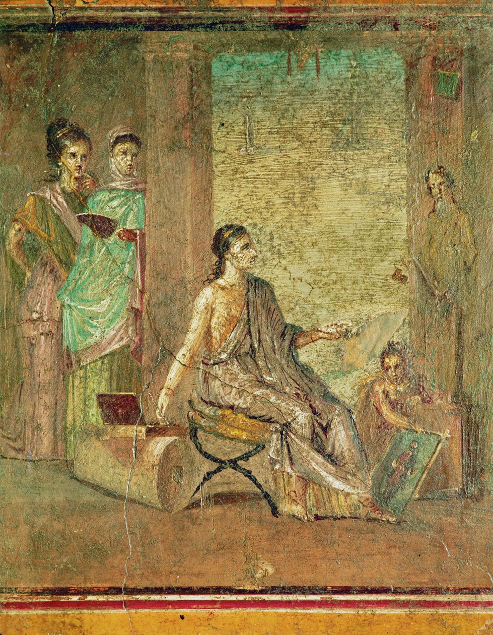 Donna pittrice e busto di Bacco da Erich Lessing