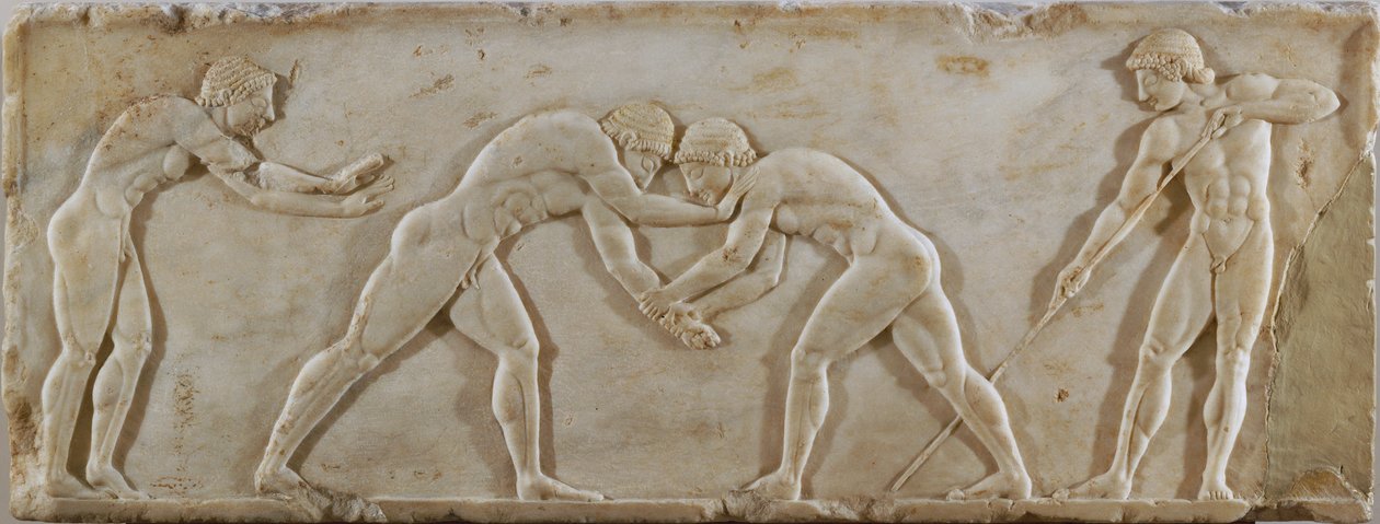 Giovani Achei impegnati in una gara di atletica da Erich Lessing