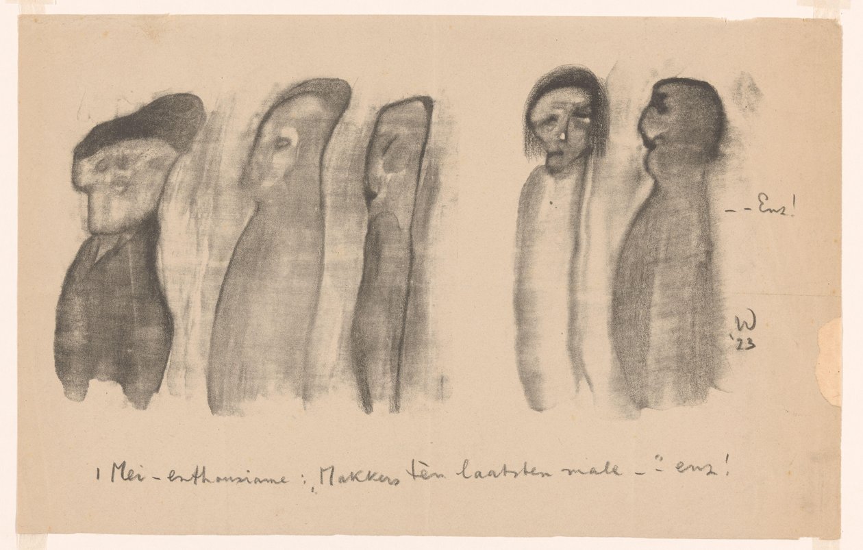 Cinque figure nel Giorno del Lavoro da Erich Wichmann