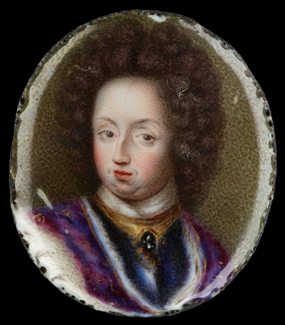 Ritratto in miniatura di Carlo XI, re di Svezia 1660-1697 da Erik Utterhielm