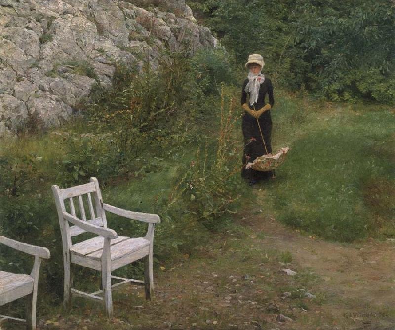 In ambiente familiare da Erik Theodor Werenskiold