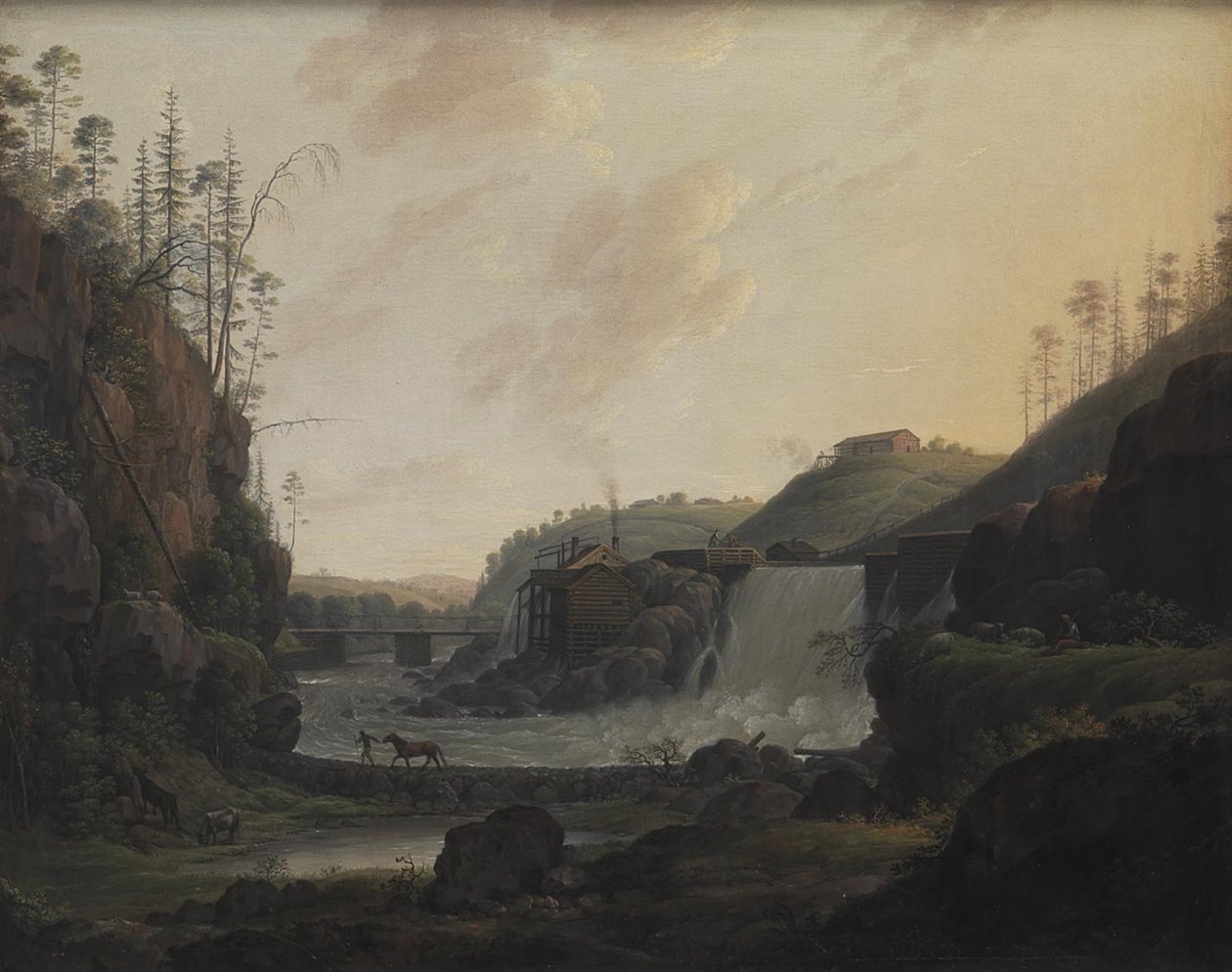 Paesaggio fluviale con cascata vicino a Bogstad in Norvegia da Erik Pauelsen