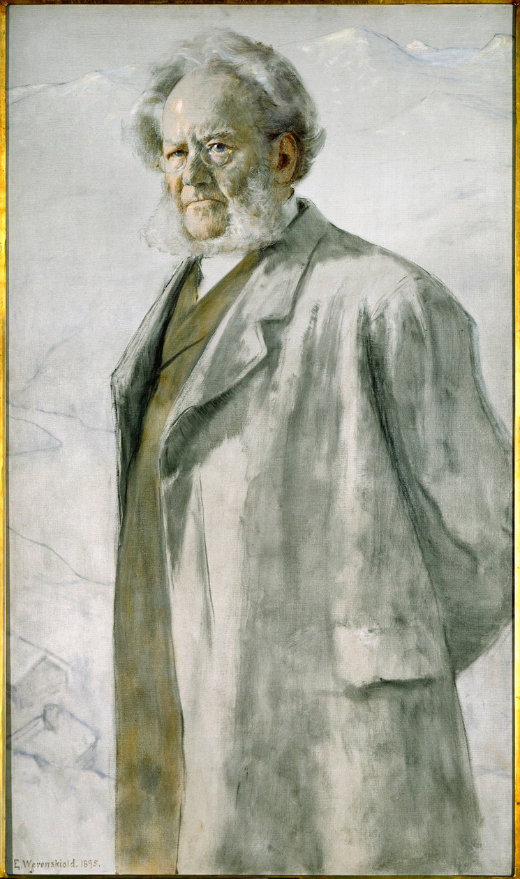 Il poeta Henrik Ibsen (dipinto su tela) da Erik Theodor Werenskiold