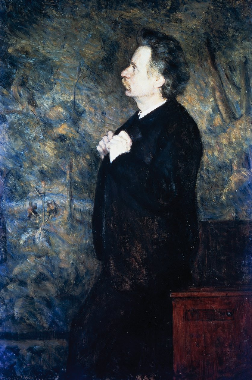 Ritratto del compositore e pianista norvegese Edvard Grieg (Bergen) da Erik Theodor Werenskiold