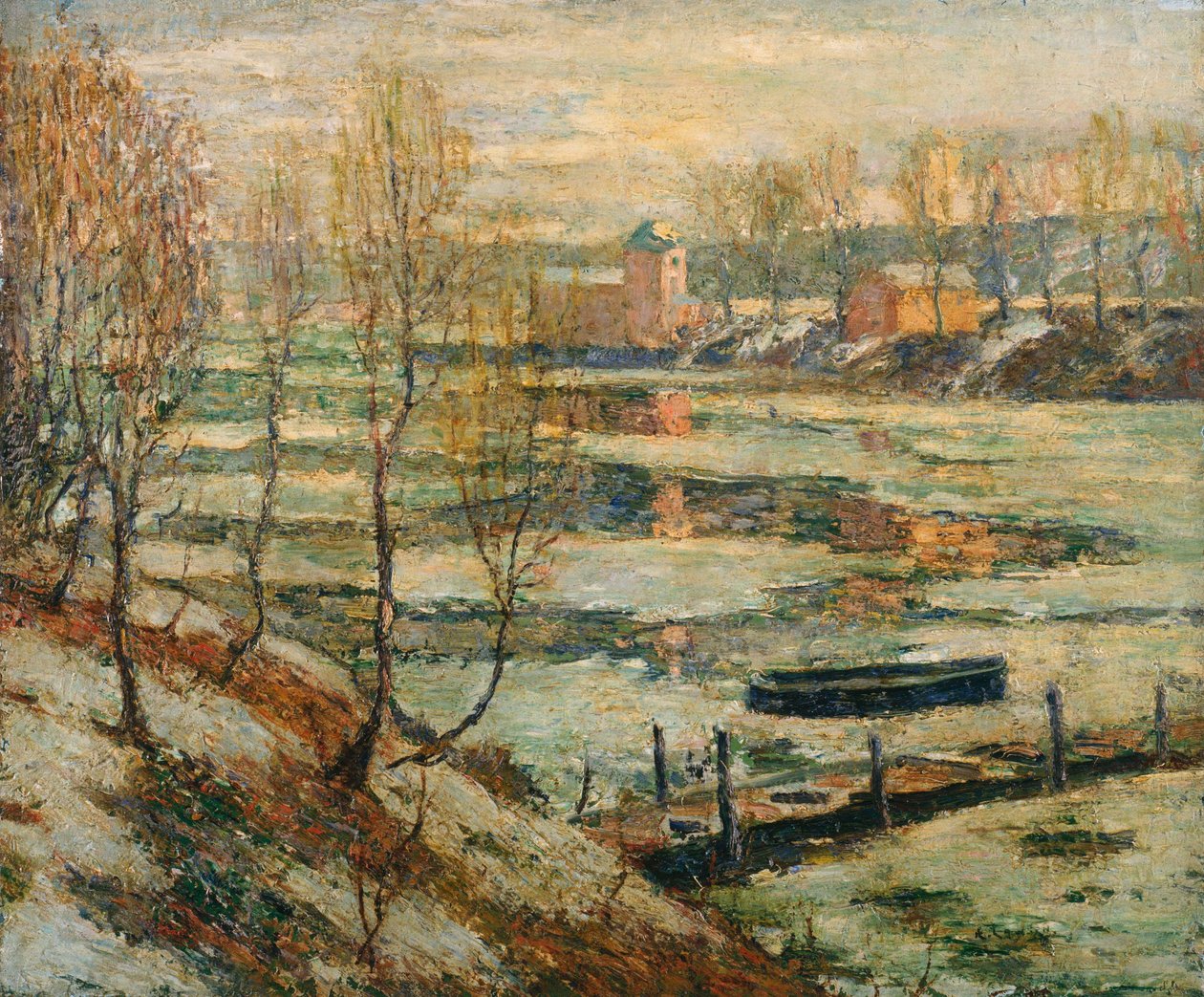 Ghiaccio nel fiume da Ernest Lawson