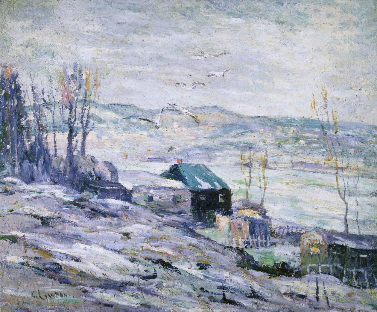 Giornata ventosa, fiume Bronx da Ernest Lawson