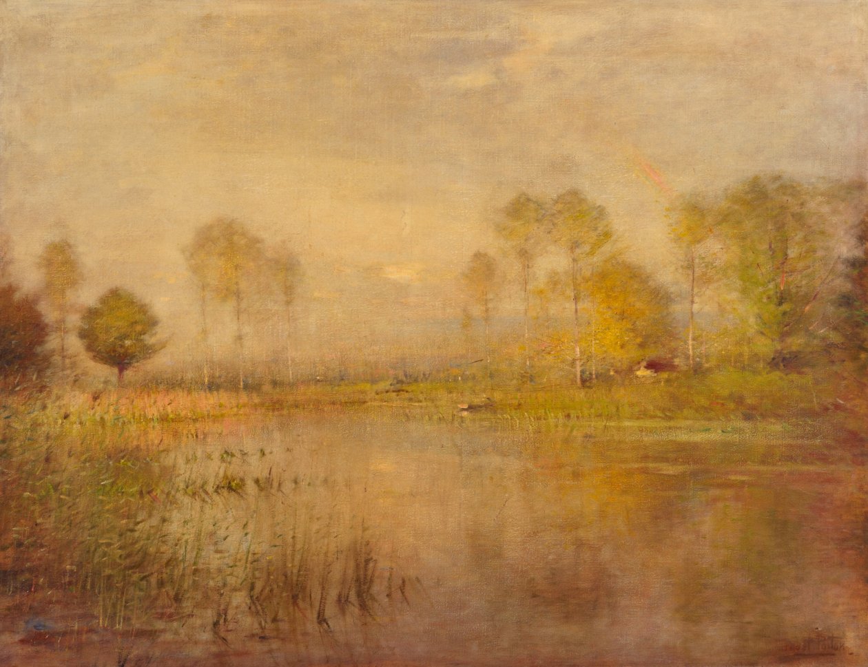 Paesaggio, Sole e Fiume da Ernest Parton