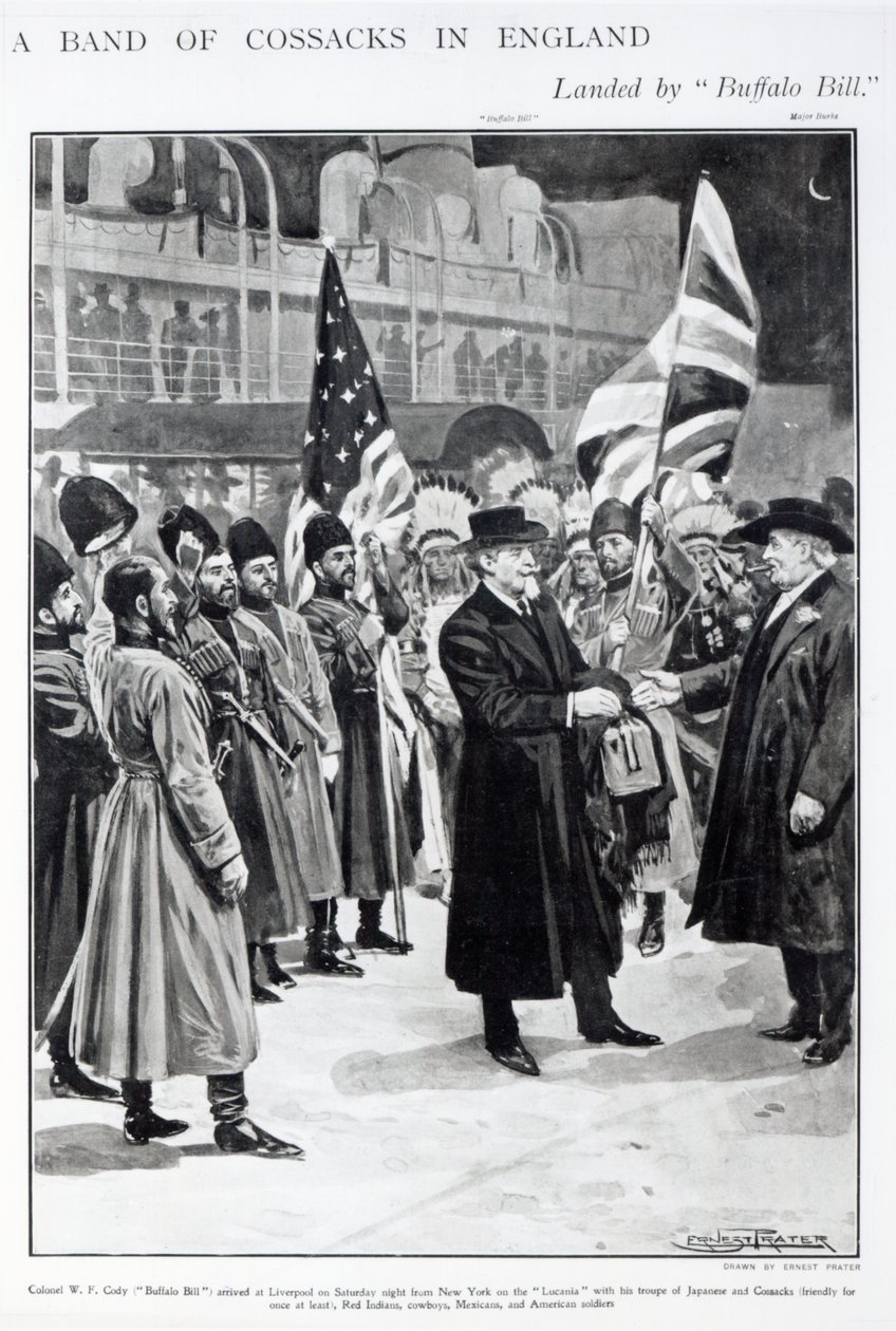 Colonnello W.F. Cody (Buffalo Bill) Arriva a Liverpool da Ernest Prater